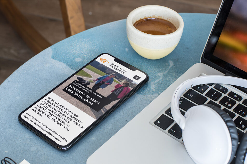 Sightloss Shropshire-Website homepage design